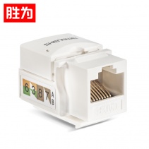 胜为超五类非屏蔽网络模块8P8C CAT5E RJ45插座连接头直通头 SIM-501